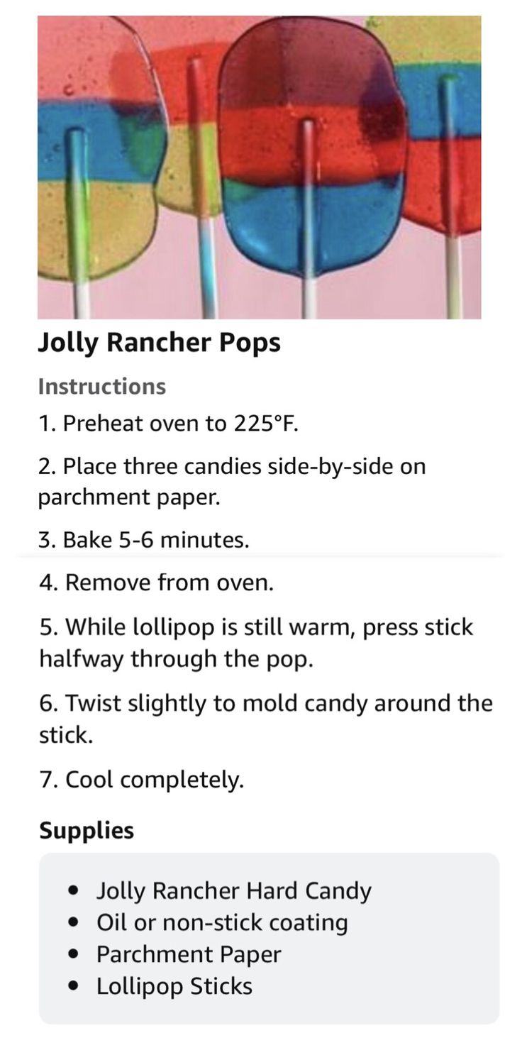 the instructions for how to make jelly rancher pops from scratchsticks and candy sticks