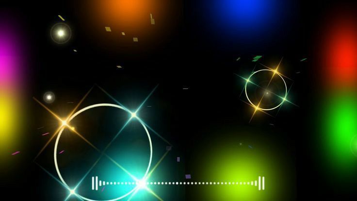 an abstract background with bright lights and circles