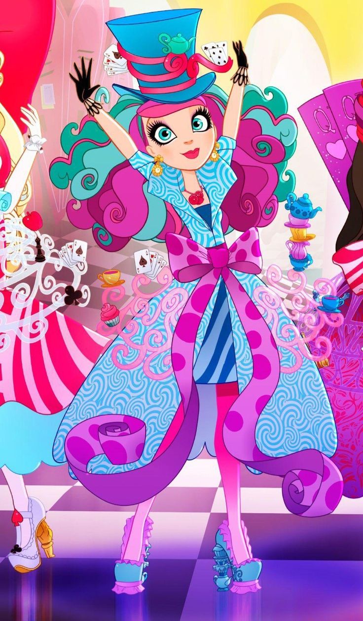 Ever After High Rebels, Madeline Hatter, Lizzie Hearts, Dc Comics Girls, Circus Baby, My Fantasy World, Monster High Characters, Comics Girls, Cosplay Characters