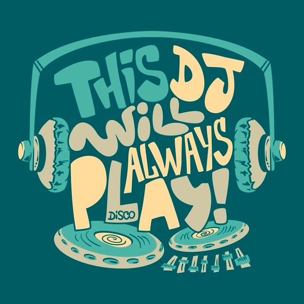 this dj's always play t - shirt design with headphones and record player