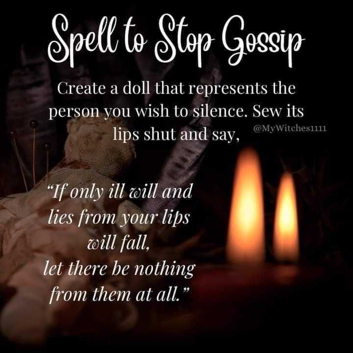 Gossip Spell, Wiccan Chants, Good Luck Spell, Luck Spell, Halloween Spell Book, Hocus Pocus Spell Book, Spells That Actually Work, Banishing Spell, Hoodoo Spells