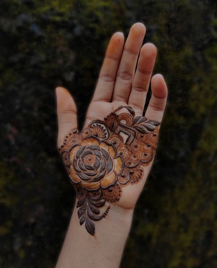 a person's hand with a henna on it