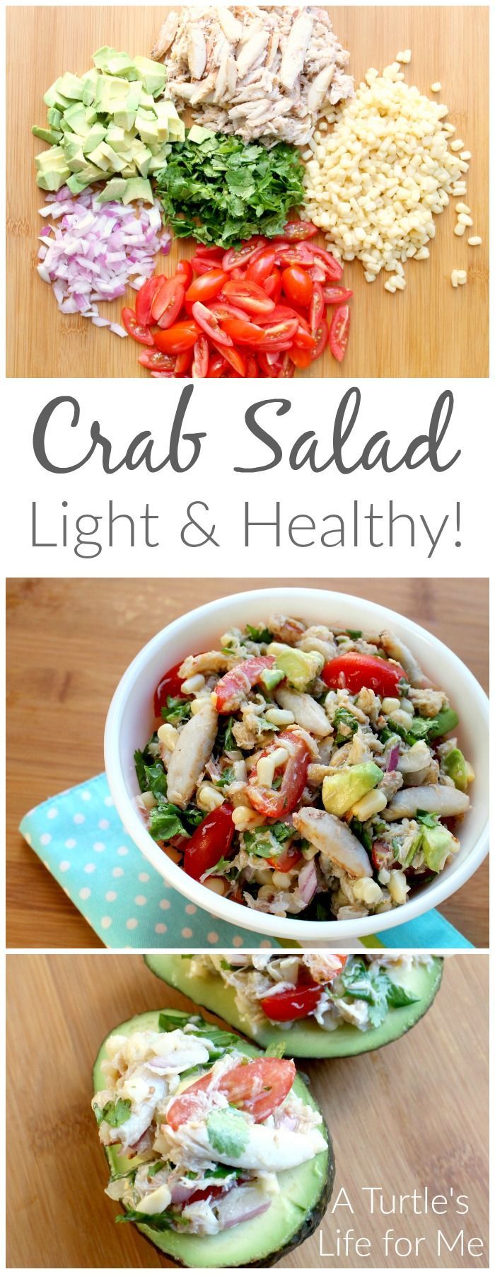 crab salad with light and healthy ingredients