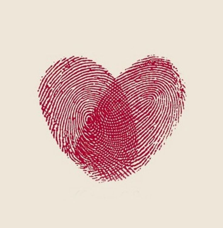 a red fingerprint heart with the words matt & kayya august 11, 2012