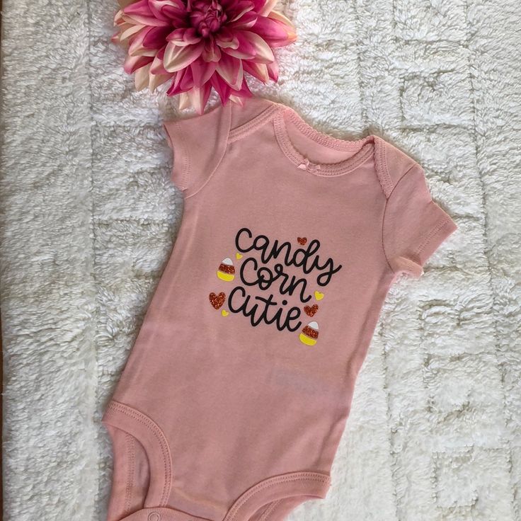 Pink Halloween Custom 3 Months Onesie! Nwot “Candy Corn Cutie “ Great For Baby’s First Halloween! If This Is Not The Color Nor The Size That You Need Then Just Message Me For A Special Order! Cute Pink Onesie With Cartoon Print, Cute Pink Onesie For Playtime, Fun Pink Short Sleeve Onesie, Sweet Cotton Onesie For Playtime, Playful Pink Onesie With Letter Print, Cute Pink Onesie With Letter Print, Cute Onesie With Letter Print For Playtime, Casual Pink Onesie For Birthday, Cute Letter Print Onesie For Playtime