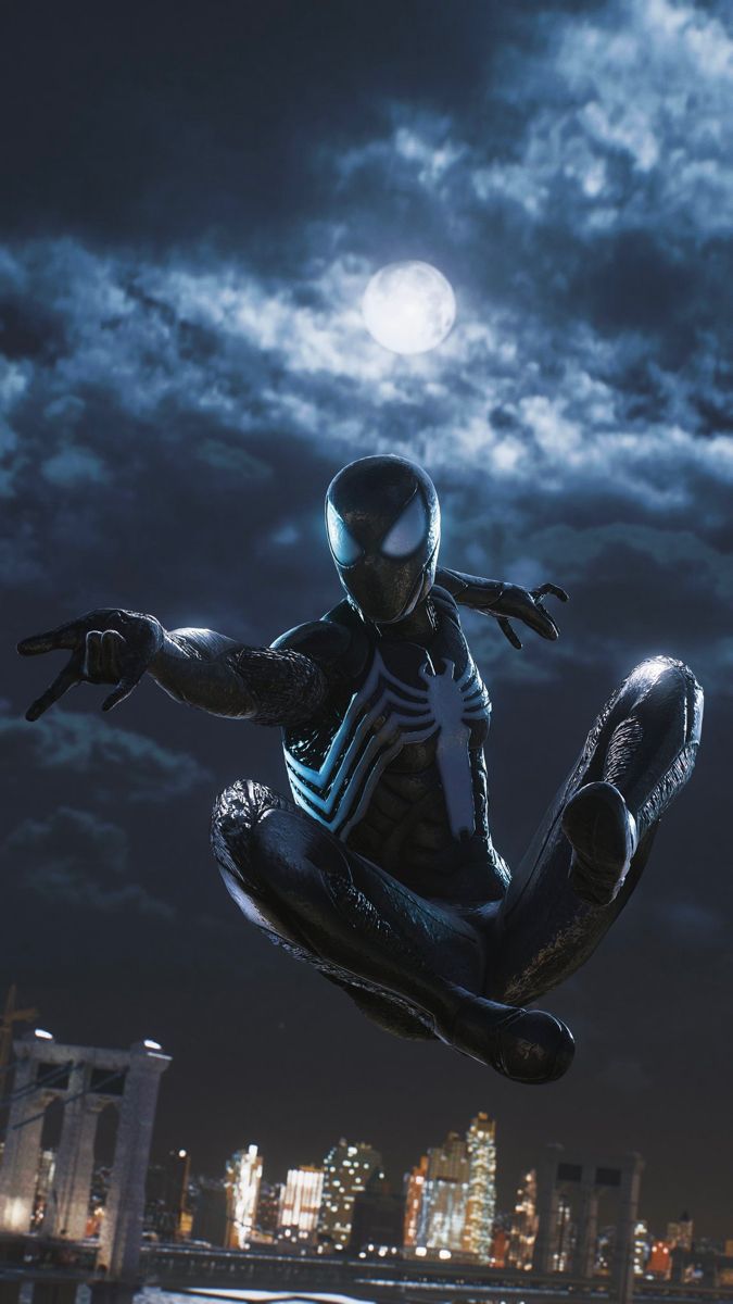 a man in a futuristic suit is flying through the air with his arms outstretched and feet spread out