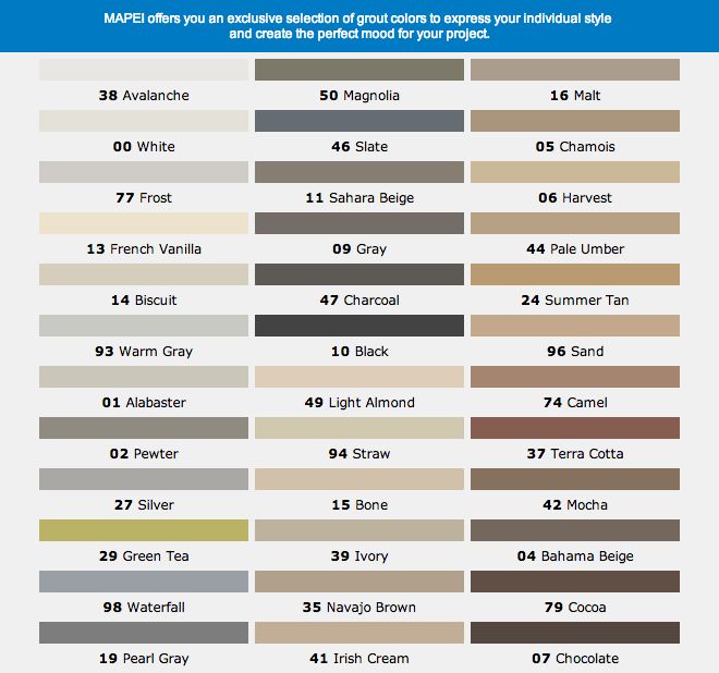 the color chart for different shades of brown, green and gray paint colors are shown in this