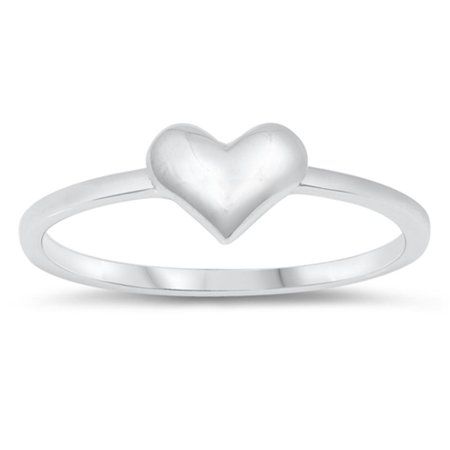 Dainty Puff Heart Promise Ring .925 Sterling Silver Band Jewelry Female Male Unisex Size 6 All our silver jewelry is crafted from .925 silver also commonly referred to as sterling silver. Sterling silver is the standard for beautiful high-quality silver jewelry and can not be replicated by lower priced silver plated jewelry. It is 92.5% pure silver, mixed with alloys to add strength and durability to stand the test of time. We promise superior service which includes fast shipping, great communic Heart Promise Rings, Silver Heart Ring, Silver Horse, Puffed Heart, Female Male, Band Jewelry, Silver Plated Jewelry, Sterling Silver Heart, Sterling Silver Bands