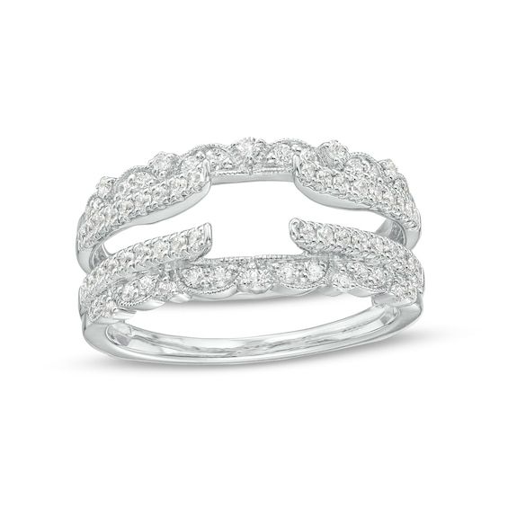 a white gold and diamond ring