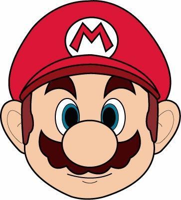 an image of mario bros face with a mustache and hat on it's head