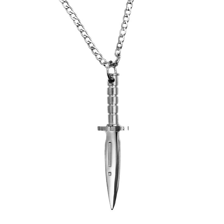 Bolline Knife Necklace mysticumluna2021 Gothic Necklaces, Gothic Homeware, Silver Foil Print, Knife Necklace, Silver Foil Printing, Gothic Jewellery, Witch Necklace, Alternative Jewelry, Slay All Day