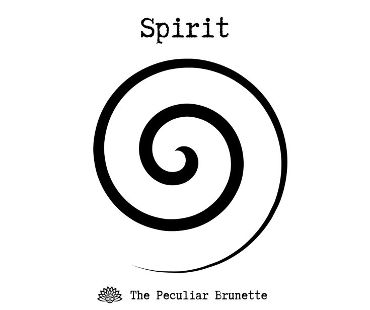 the logo for spirit, which features an image of a spiral in black and white