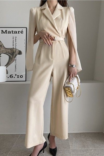 Cute Jumpsuits For Women, Korean Womens Fashion, Korean Fashion Online, Professional Chic, Classy Jumpsuit, Trendy Outfits Indian, Clothing Guide, Jumpsuit Outfit, Romper Outfit