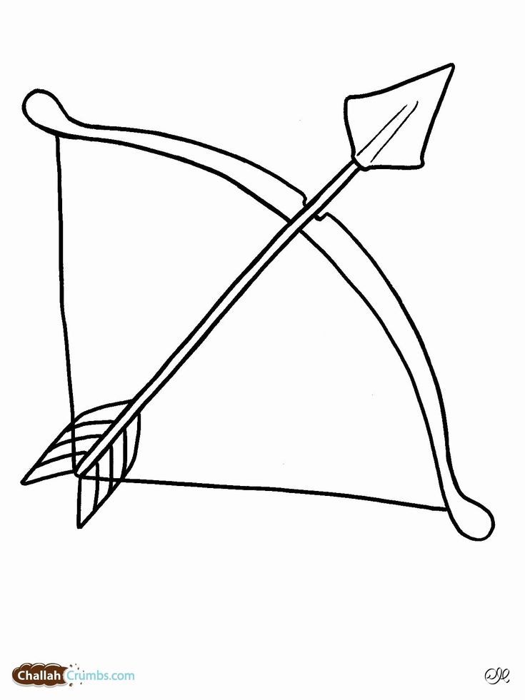 Bow and Arrow Coloring Page Unique Archery Arrow Drawing at Getdrawings