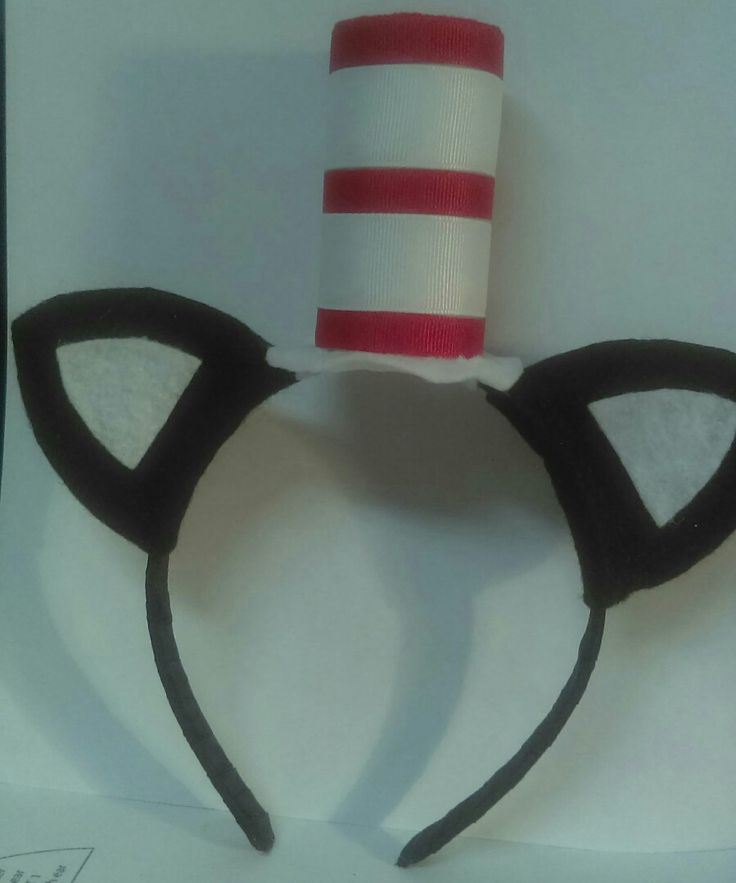 a cat in the hat headband with ears