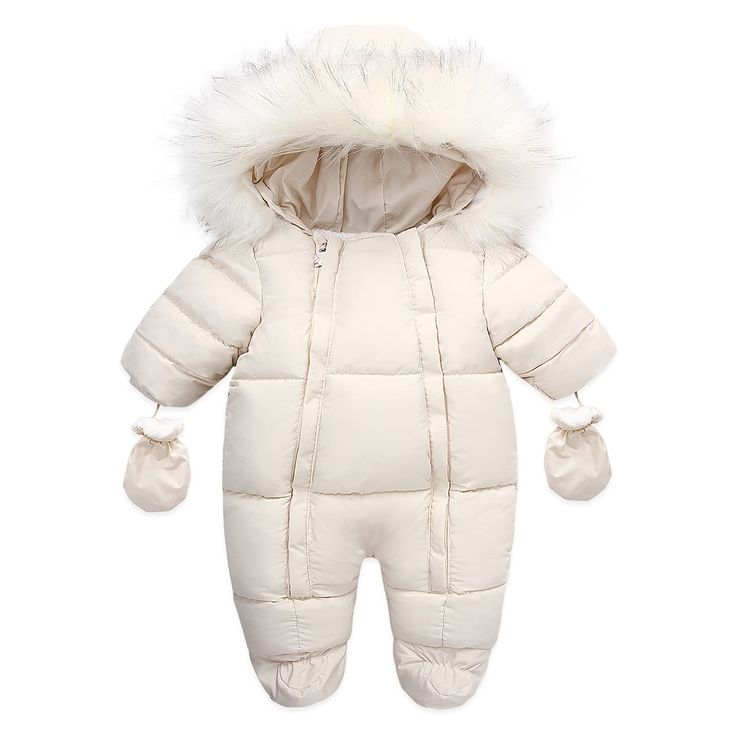 PRICES MAY VARY. 🌈High-quality Materials- The baby winter snow suits is made of high-quality polyester fiber. The infant snowsuit have double zipper closure in the front, it can be worn in a short time to prevent the baby from catching cold during the changing process. 🌈Warm Design- The newborn winter snowsuit keep baby's head and ears inside and warm when outing. And the toddler snowsuit comes with gloves to keep your cute baby's hands warm. Note: The feet of 0-3-6 Months and 6-9-12 Months ar Baby Cosplay, Winter Romper, Winter Newborn, Baby Snowsuit, Zipper Jumpsuit, Baby Overall, Toddler Jacket, Baby Jumpsuit, Kids Outerwear