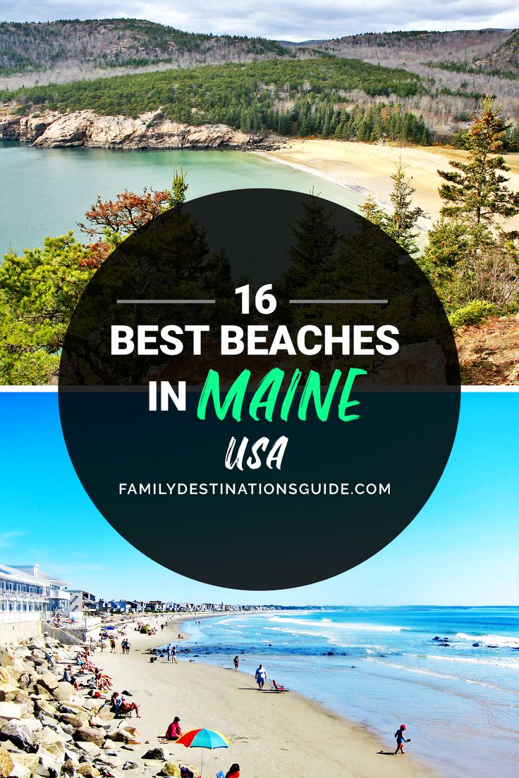 the best beaches in maine usa with text overlay