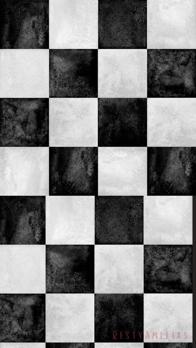 a black and white checkerboard pattern is shown