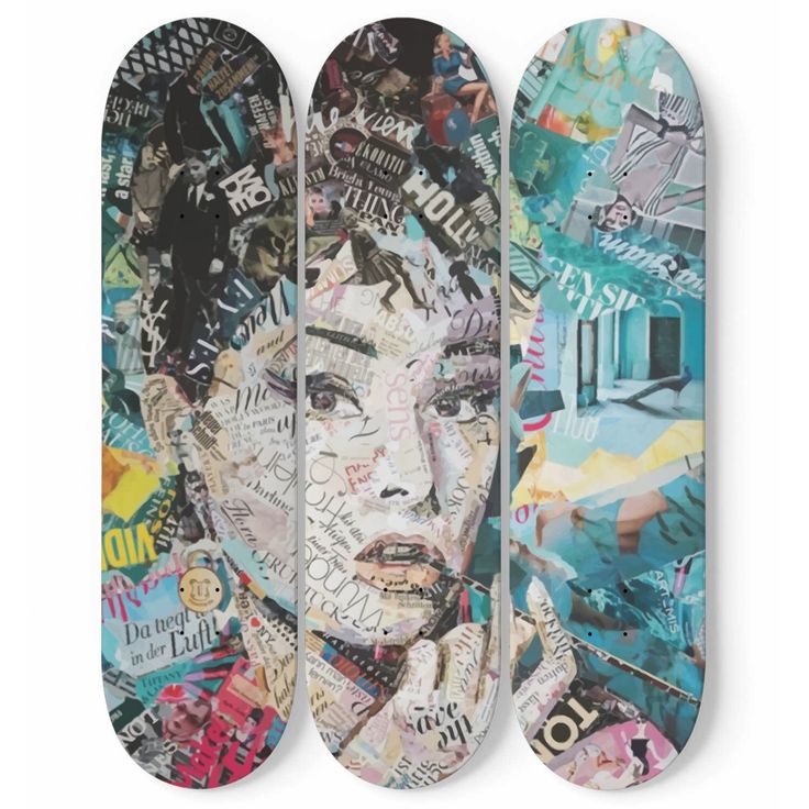 Image 1 Urban Room Decor, Hepburn Audrey, Street Style Room, Skateboard Wall, Skateboard Wall Art, Deck Size, College Apartment Decor, Film Institute, Wood Wall Hanging