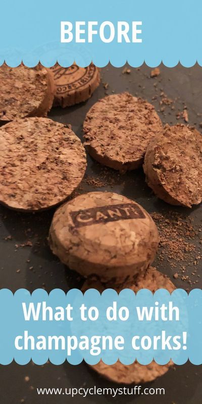 some corks that have been placed on top of each other with the words, what to do with champagne corks?