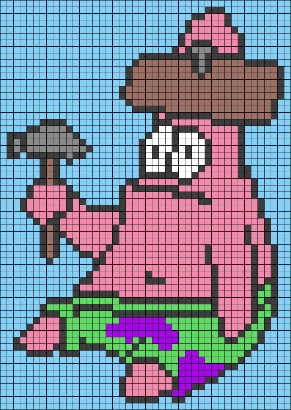 an image of a cartoon character made out of pixels