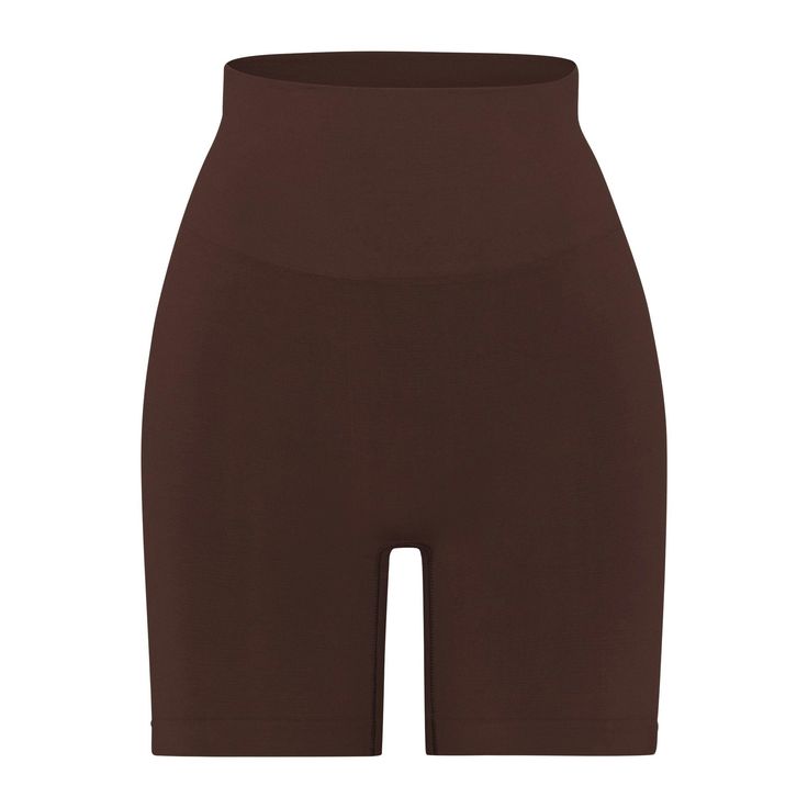 The Smoothing Short features a high, doubled waistband to provide light smoothing and support at your core. This short can be worn under clothing for a ... Essential Shorts, Lounge Top, Wardrobe Basics, Stay Cool, Sleeve Styles, Cocoa, Onyx, Shop Now, Wardrobe