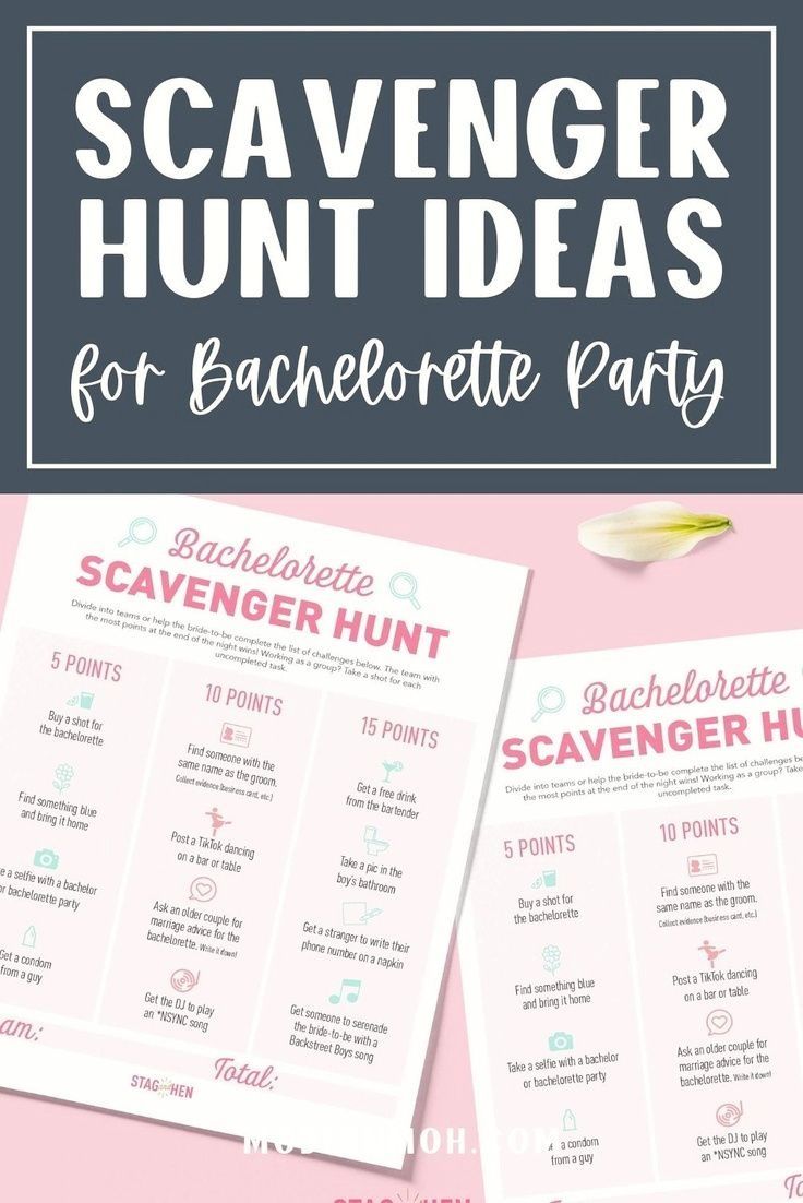 the scavenger hunt ideas for bachelor party