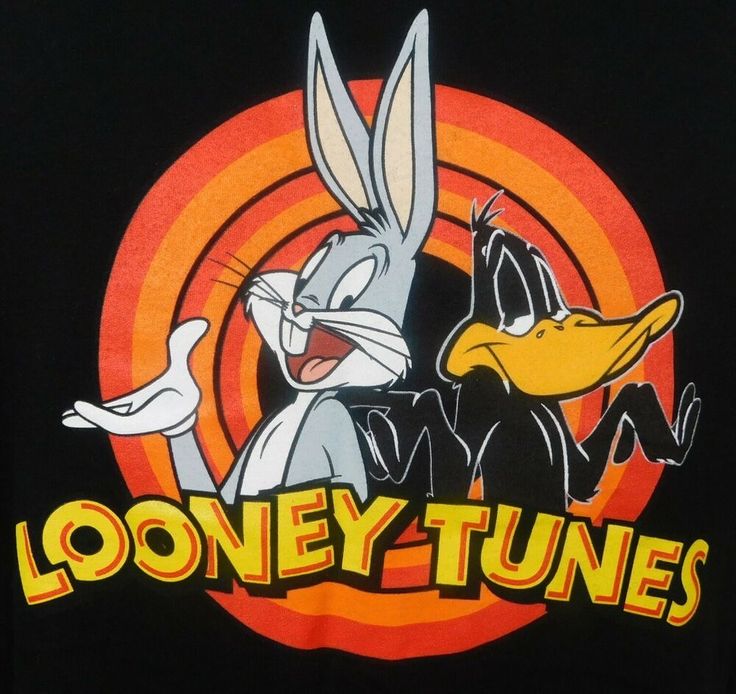 an image of looney tunes t - shirt with bugs and tails on the front