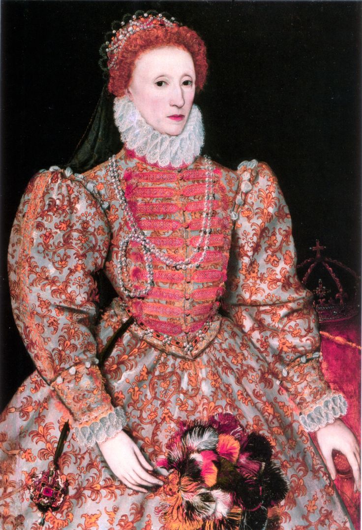 a painting of a woman in an ornate dress