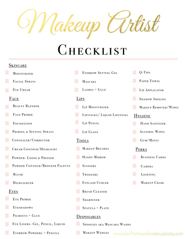 Makeup Artist Kit Checklist #makeupeasy Makeup Artist Kit Organization, Freelance Makeup Artist Kit, Makeup Artist Kit Essentials, Makeup Artist Studio, Make Up Diy, Make Up Kits, Professional Makeup Kit, Makeup Artist Kit, Maybelline Superstay