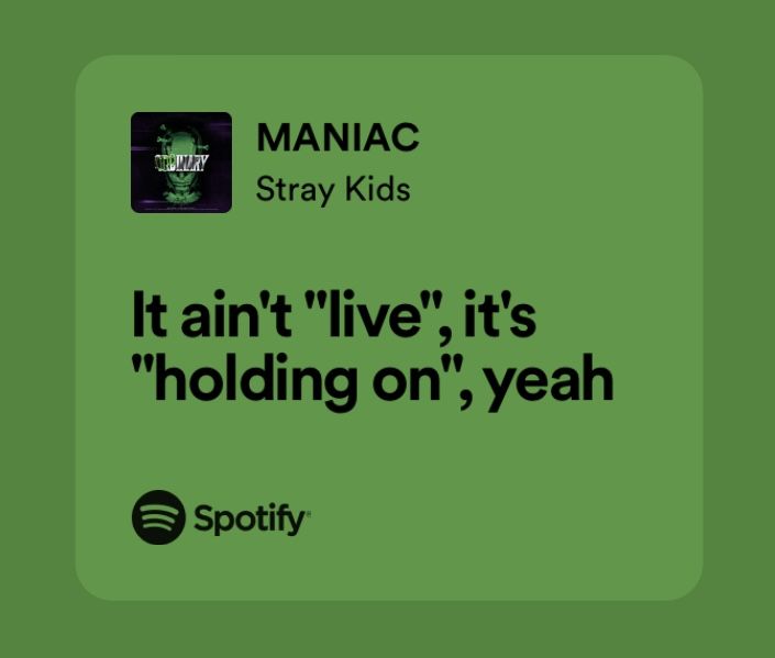 an ad for spotify with the caption it's not live, it's holding on yeah