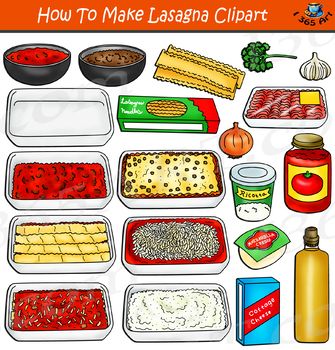 how to make lasagna clipart with pictures and instructions for making lasagna