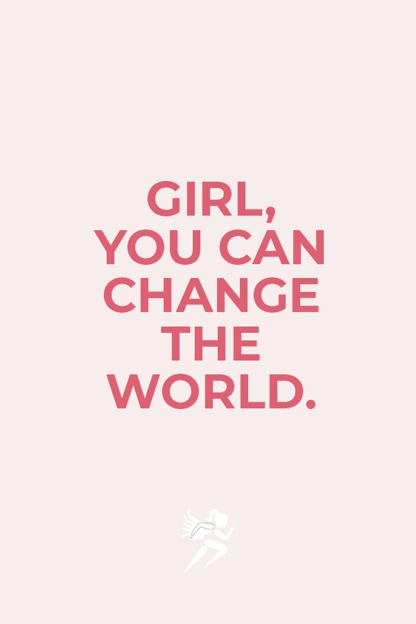 the words girl, you can change the world are in pink and red on a white background