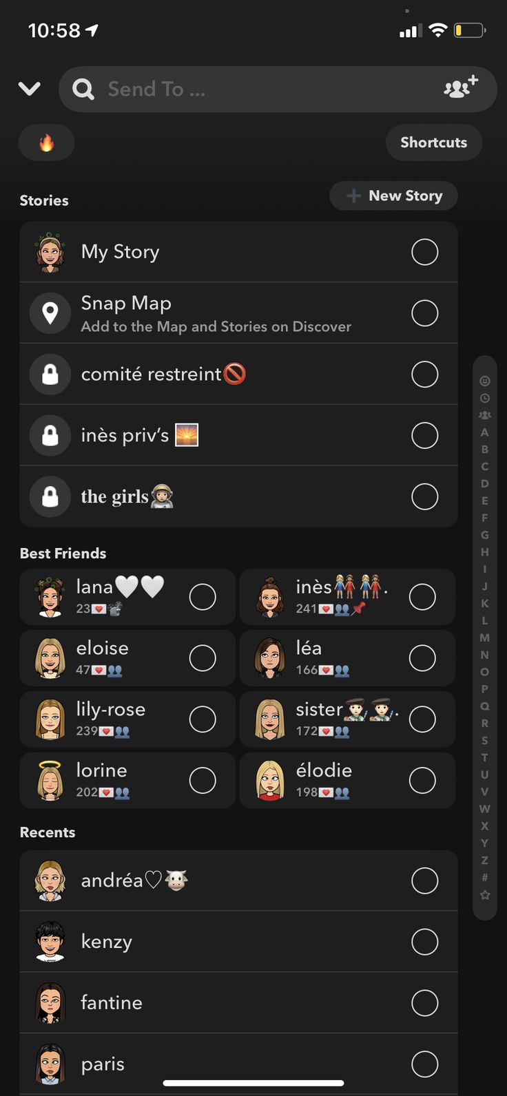 an iphone screen showing the settings for different emotes and other emoticions