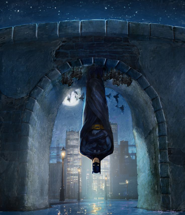 an animated image of a person hanging upside down in the air over a body of water