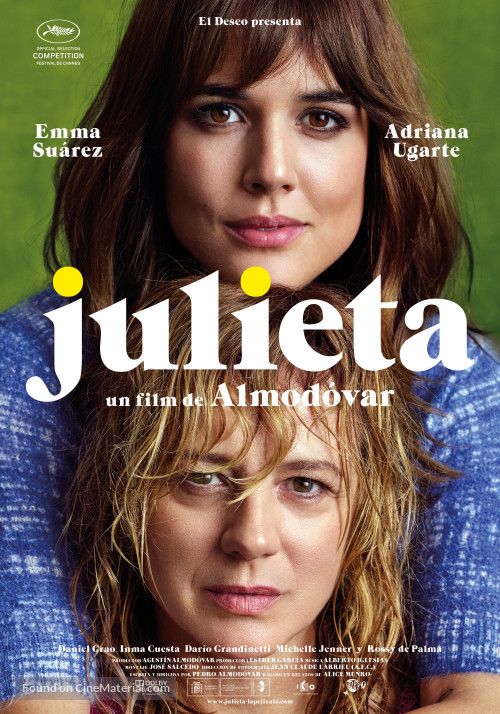 the movie poster for julia, featuring two women with long hair and blue sweaters