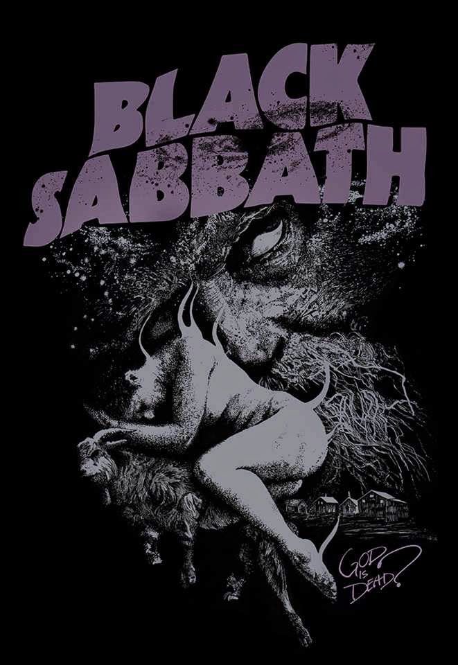 black sababath shirt with an image of a naked woman