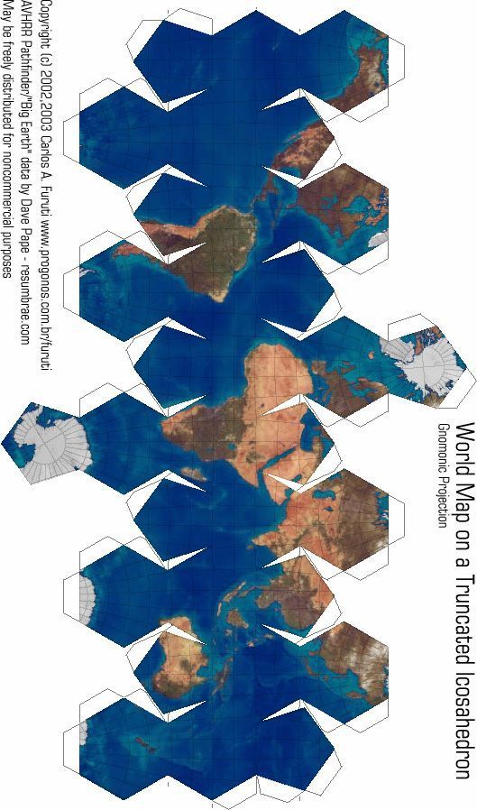 the earth's surface is shown in blue and brown, with an area that looks like it has been made out of paper