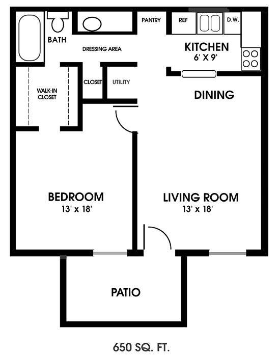 the floor plan for a two bedroom apartment