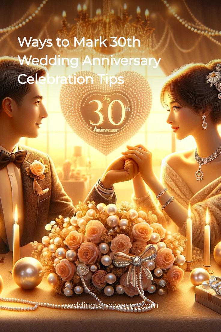 an advertisement for the 30th wedding anniversary celebration