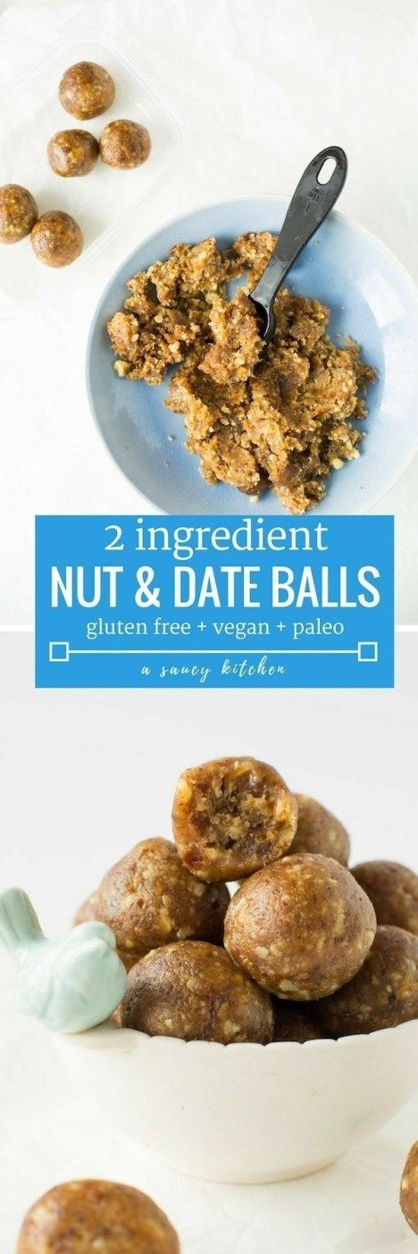 two ingredient nut and date balls in a bowl