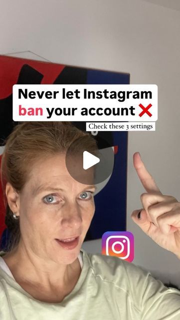 a woman holding up an instagram sticker over her face