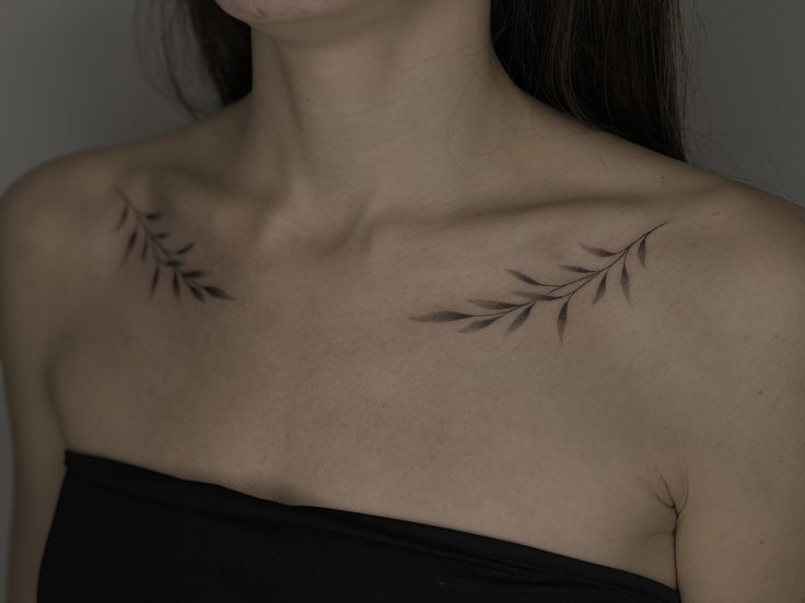 a woman with a tattoo on her chest