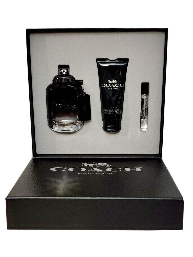 COACH NEW YORK MEN 3.3OZ EDT 3PC GIFT SET FOR MEN.