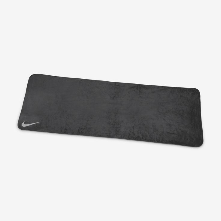 the nike mouse pad is shown in black