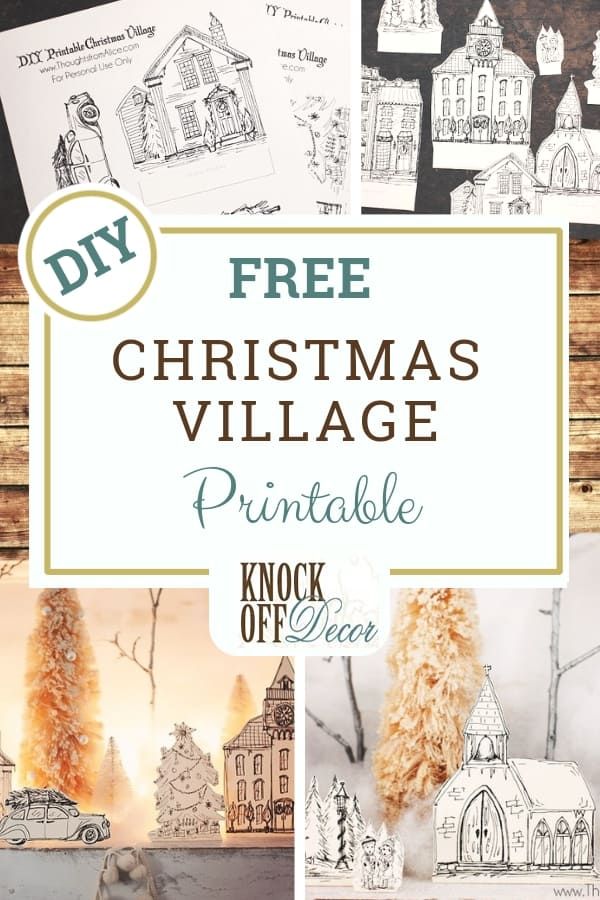 christmas village printables for kids to color and decorate with the text, free christmas village