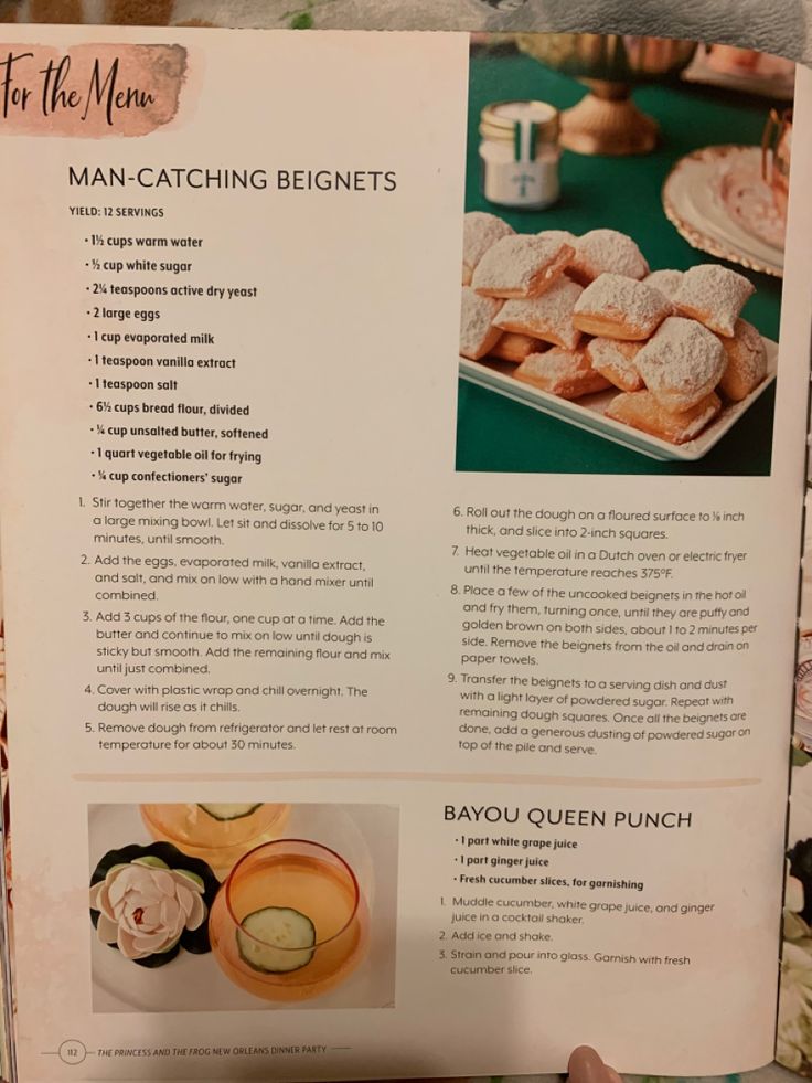 the recipe book is open to show instructions on how to bake cookies and other treats