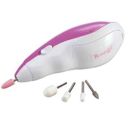 Get salon-perfect nail care at home. Pro style manicure pedicure set has 5 interchangeable heads to keep your nails looking their best. Shape, smooth and polish fingernails or toenails with ease. This portable nail drill kit delivers more precise results than nail clippers or files. Smooth away rough skin around cuticles, heels and toes. Includes interchangeable nail grinding cylinder, small grinding cylinder, grinding cone, felt cone and fine emery. Small grinding cylinder: smooth and shape nai Nail Care At Home, Letter Stockings, Plants For Hanging Baskets, Pedicure Set, Garden Tool Storage, Seal Gifts, Personalised Christmas Cards, Rough Skin, Grooming Tools