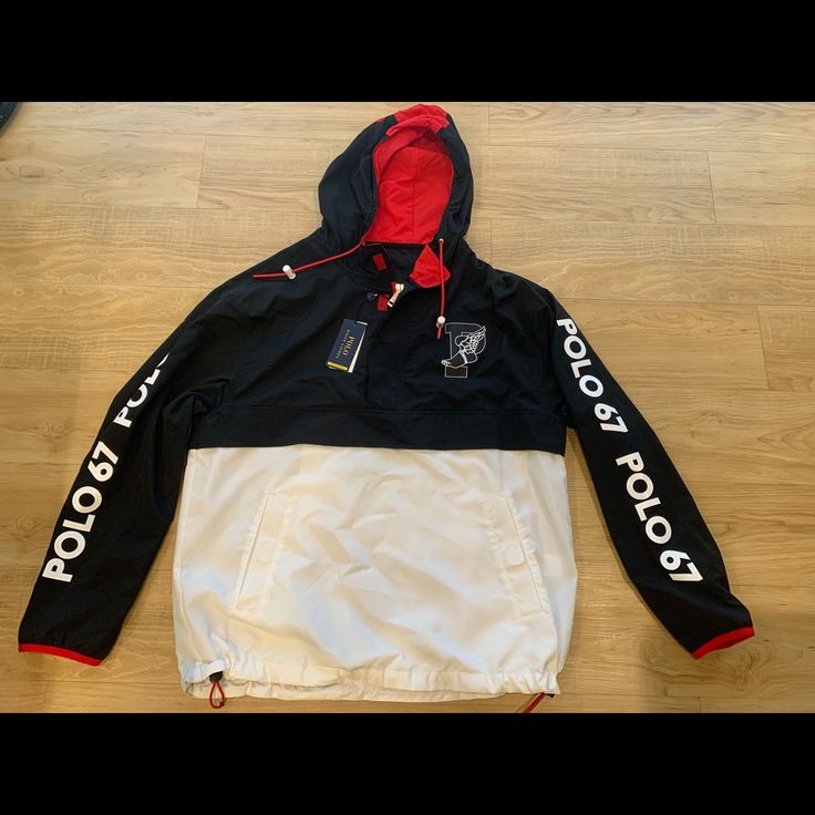 Polo Ralph Lauren Men’s Performance P-Wing Stadium Windbreaker White Nwt Small Polo By Ralph Lauren Men, Ralph Lauren Leather Jacket Men, Luxury Red Track Jacket For Men, Ralph Lauren Ski Club Jacket, Polo R, Ralph Lauren Polo Ski Club Jacket, Red Windbreaker, Ralph Lauren Fleece, Mens Vest Jacket