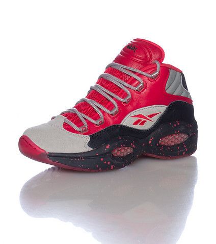 REEBOK Mid top sneaker Honey combed air bubble heel Padded tongue with REEBOK logo Lace up closure Cushioned inner sole Reebok Question Mid, Reebok Question, Red Reebok, Reebok Logo, Mid Top Sneakers, Mid Top, Comfortable Sneakers, Classic Sneakers, Jordan Shoes